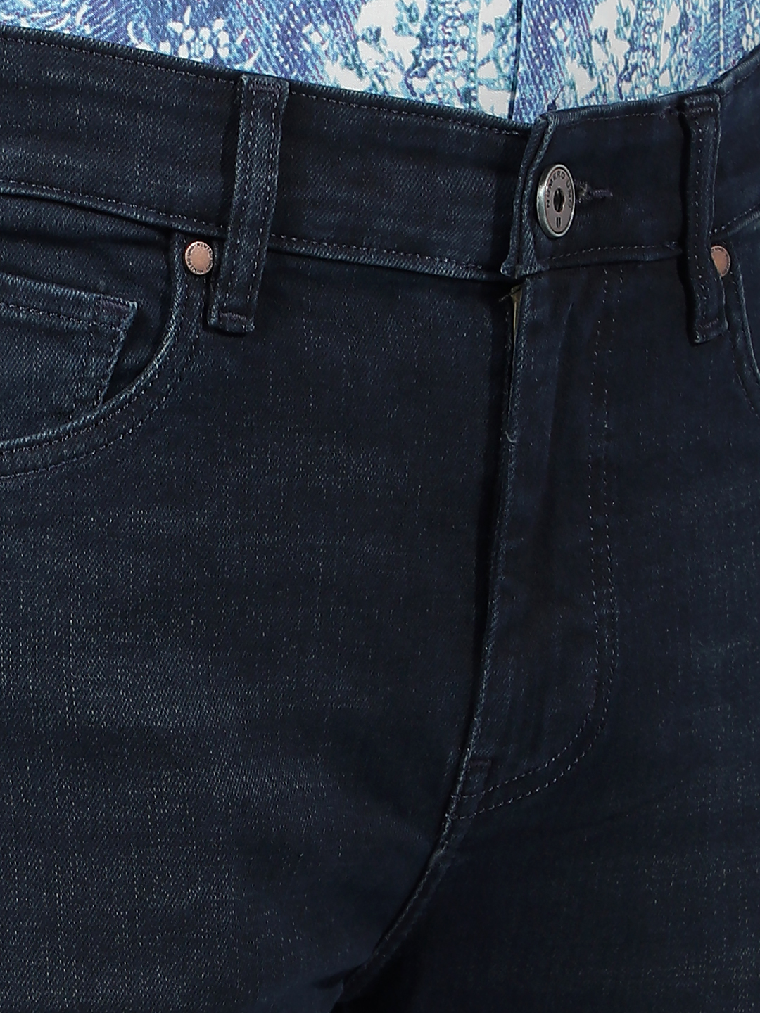 Numero Uno Men Faded Dark Blue Jeans